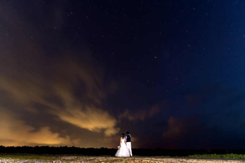 ロマンチックな星空に包まれて