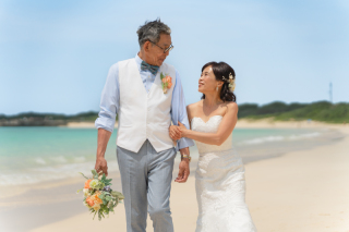 青空の下で笑顔を一緒に