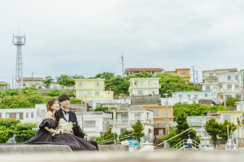 カラフルな家々がまるで海外の様な佐良浜漁港