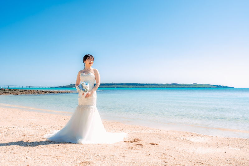 ご新婦様の美しいウェディングドレス姿