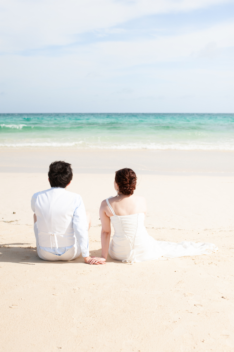 「海の色が本当にキレイ・・・」