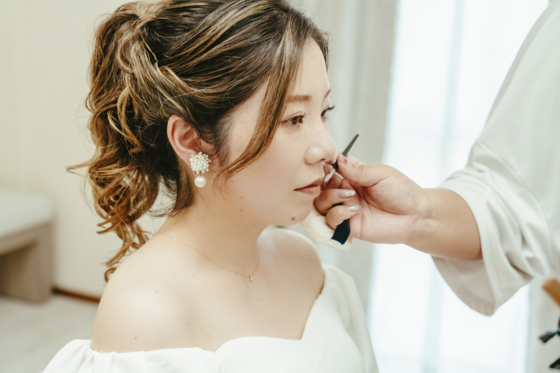 間も無くお支度が整う ご新婦様の姿