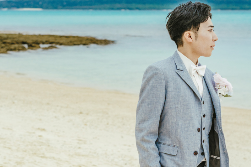 ご新郎様もカッコイイタキシード姿