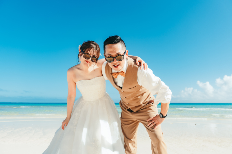 お持ち込みのサングラスが青空の下でとても映える