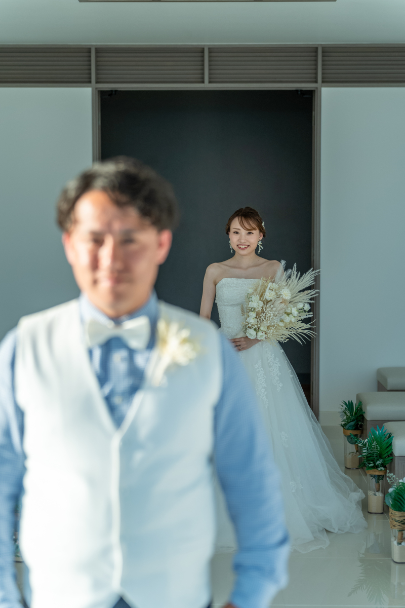 新郎様に姿を見せに