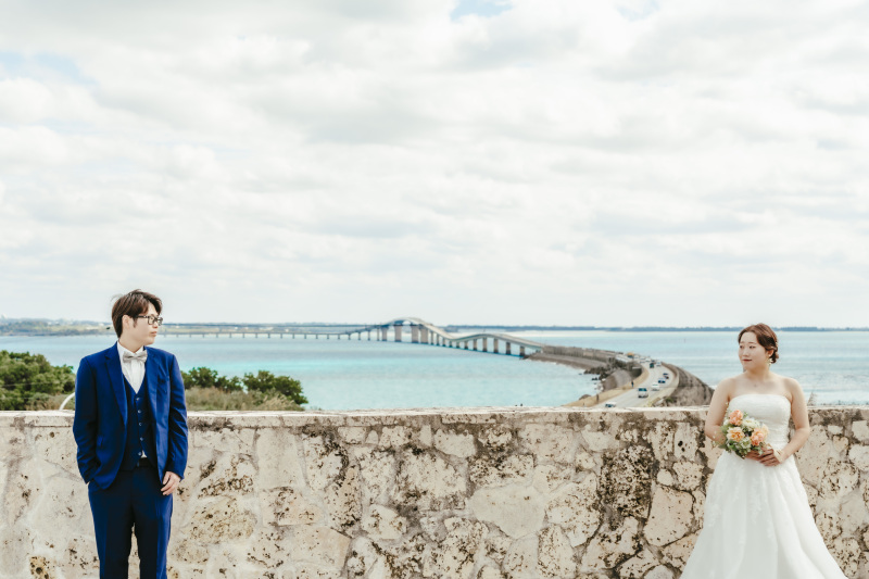 遠くに見えるのは　宮古島を象徴するあの大きな橋