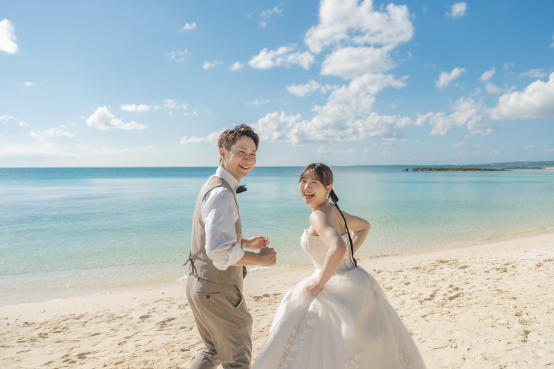 ビーチに向かって今にも走り出しそうな勢いが