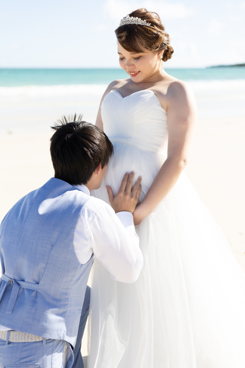 そっとお腹にキス