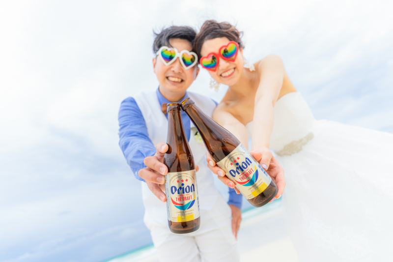 海とビールとサングラス！