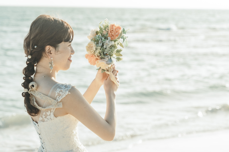 ご新婦様のとても可愛いウェディングドレス姿