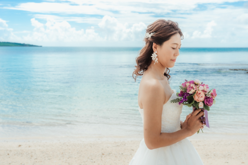 ご新婦様のコーディネートがとてもお似合い