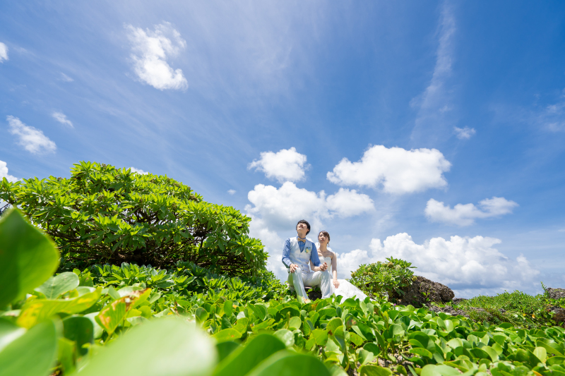 真夏の空に輝く笑顔
