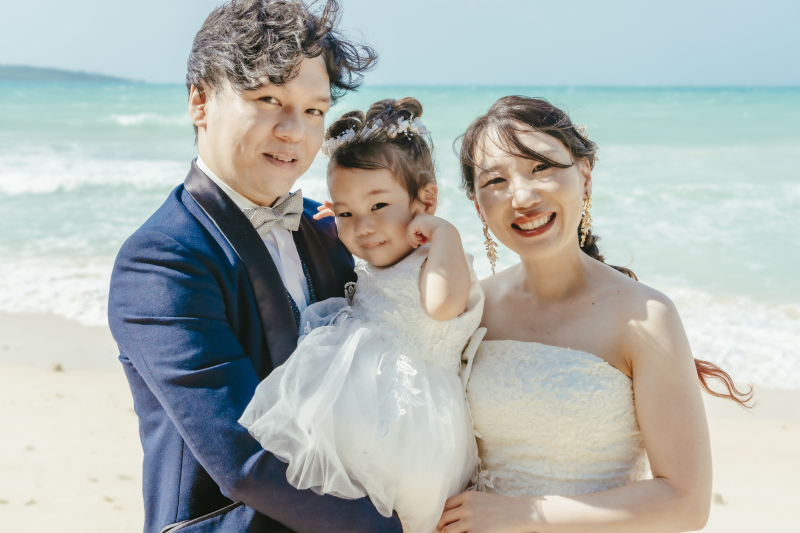 【かわいいお子様もご一緒に♪】ご家族3人で迎える特別なウェディングフォト！