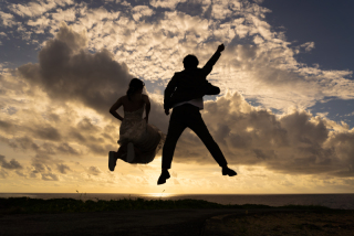 晴れわたる空から夕暮れサンセットまで