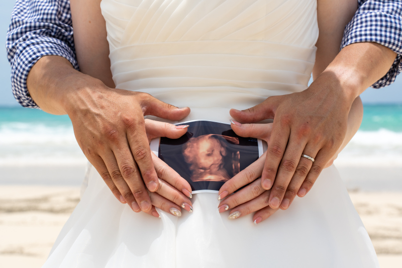 お腹の赤ちゃんと共に思い出ショット