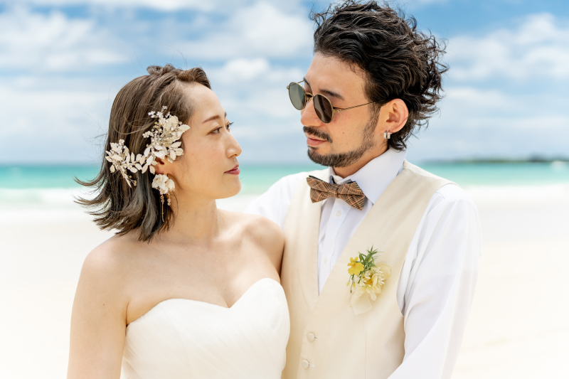 目を合わせて誓い