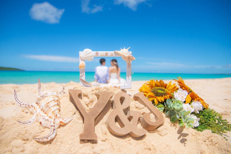 水字貝とイニシャル