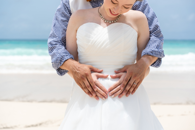 お腹の中から撮影に参加