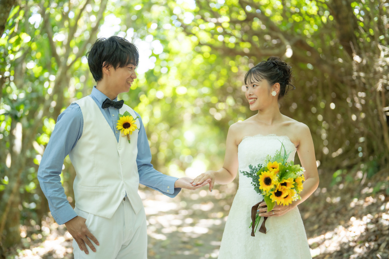 青い空の下で特別な時間を