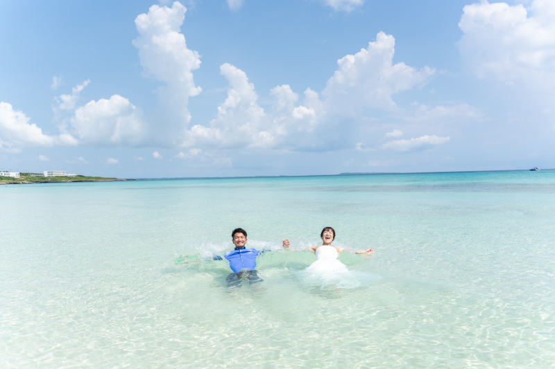 首まで浸かったおふたり