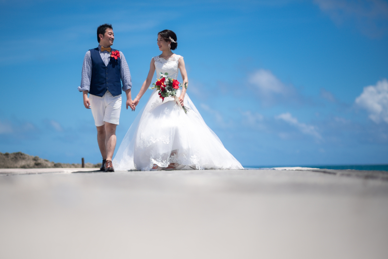 地面を歩く写真も