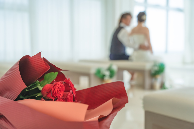 花束に気持ちを込めて