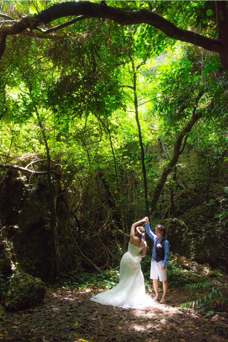 天然のスポットライトで幻想的に♪