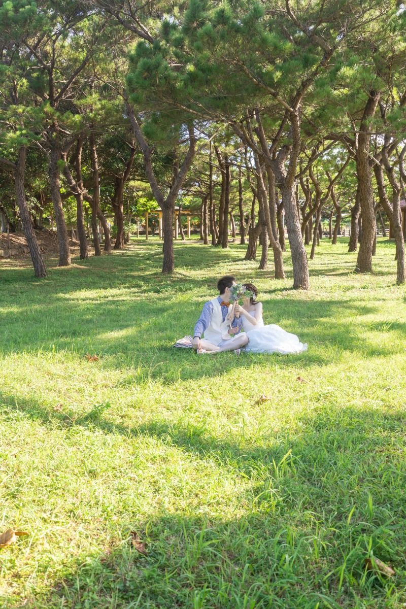 結びのショットは