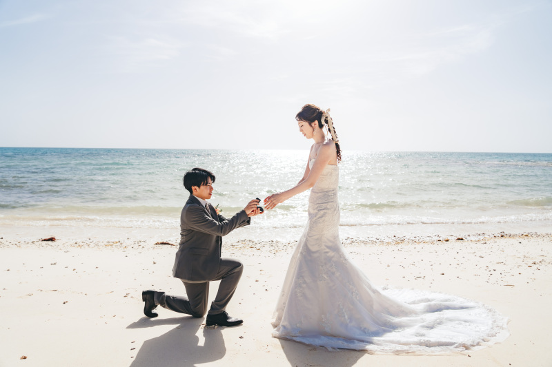 【マーメイドラインのドレスが素敵★】ビーチ・グリーンの景色を心ゆくまで