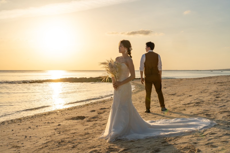 太陽がオレンジ色に染まりかける頃