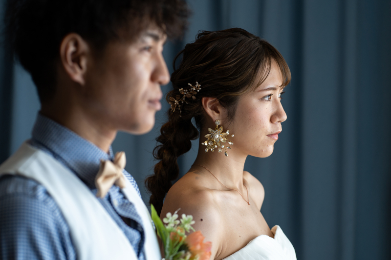 挙式入場前の表情