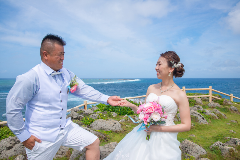 広い地平線をバックに♡