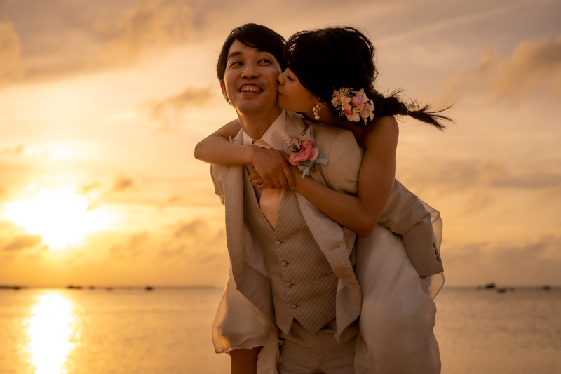 空に合わせて表情が変わるおふたり