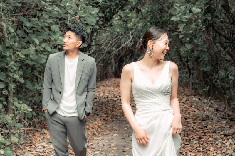 ビーチに向かう途中 思わず自然に笑みがこぼれる