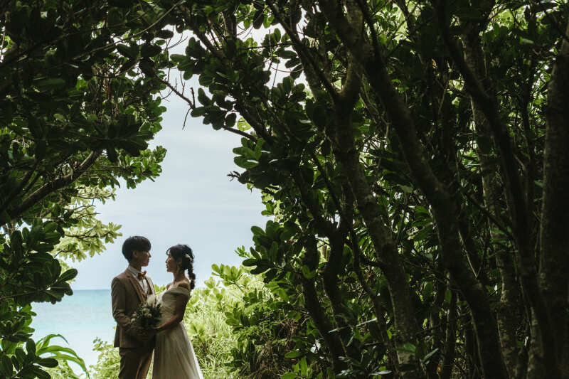 遠くに見える海へとあと少しで到着するところ