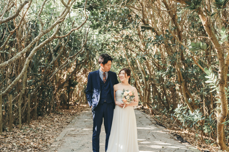 ついに始まったウェディングフォト まずはグリーン