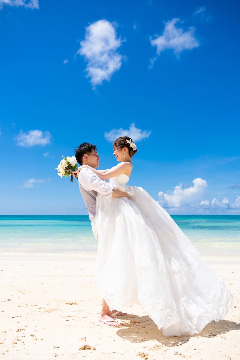 水平線の真ん中で