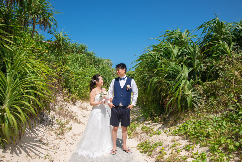 ビーチへ向かう途中で♪