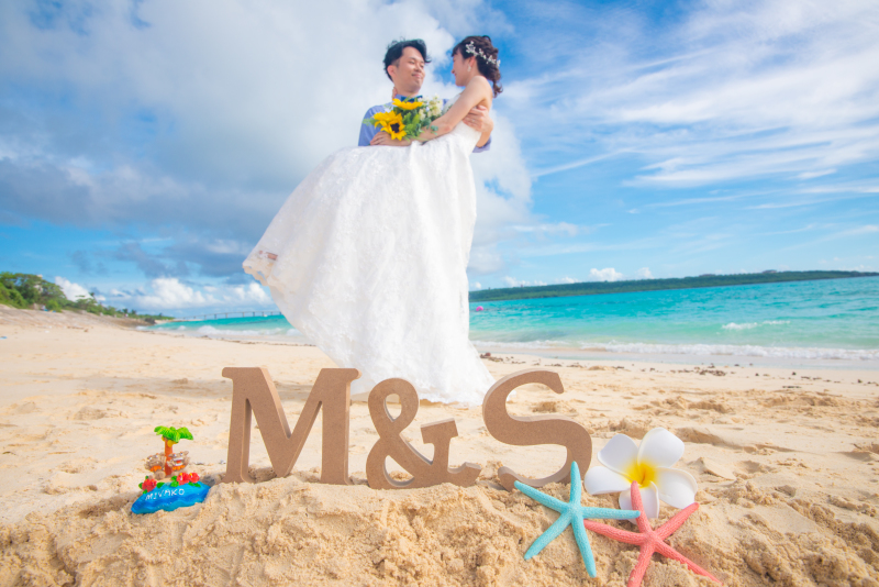 撮影にはいつもお二人のイニシャルをご準備☆