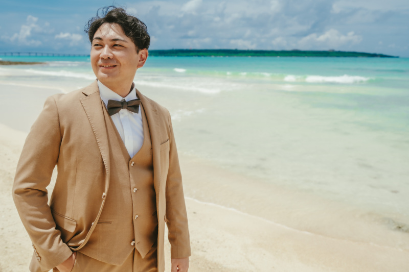 ご新郎様のコーディネートがとてもカッコいい