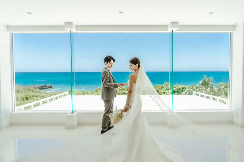 【チャペル撮影プラン】【ドローンフォト撮影付き！】海の見えるチャペル＆ビーチ＆グリーン撮影コミコミ150カット 《追加料金不要》