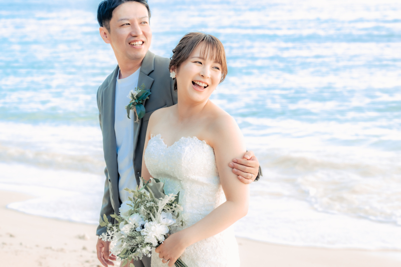 ※タイパ重視の方オススメ！約3時間半で叶う宮古島フォトウェディング【ビーチ撮影コミコミ60カット】全データ納品｜衣裳｜ヘアメイク