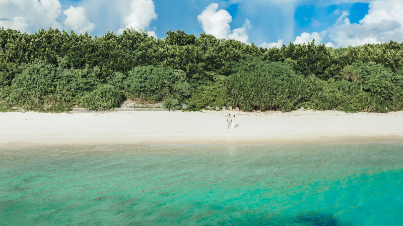 【天然ビーチ&ウォーターイン&空中ドローン撮影コミコミ125カット】◉全データ納品|衣裳|ヘアメイク付き《追加料金不要》