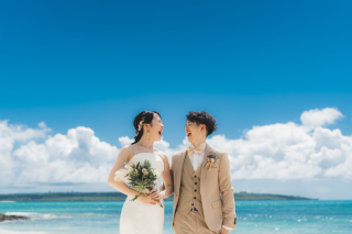 ※タイパ重視の方オススメ！約3時間半で叶う宮古島フォトウェディング【ビーチ撮影コミコミ60カット】全データ納品｜衣裳｜ヘアメイク