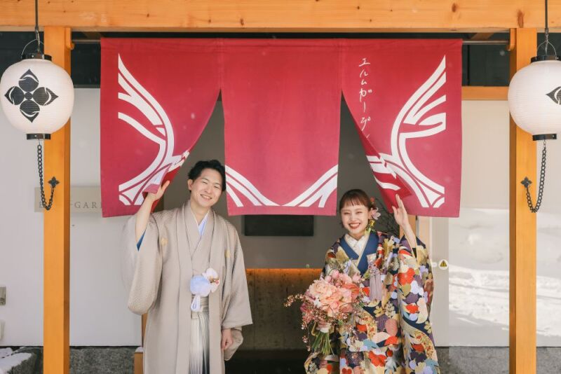 個性派な色打掛のコーディネート