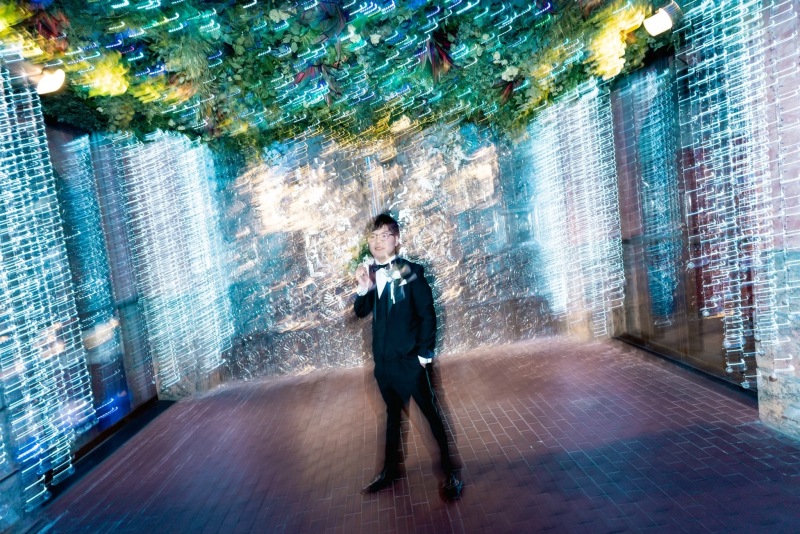 イルミネーションの中で…