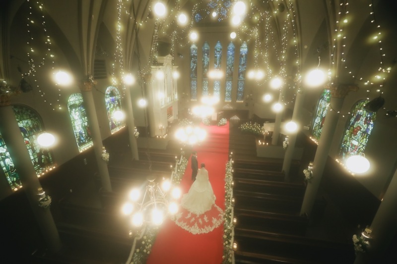 イルミネーションチャペルで幻想的な撮影も