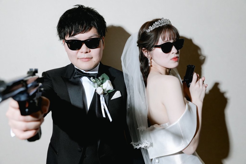 おふたりらしいクールなショット