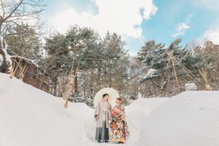 冬の和装フォトウェディング