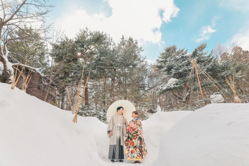 冬の和装フォトウェディング